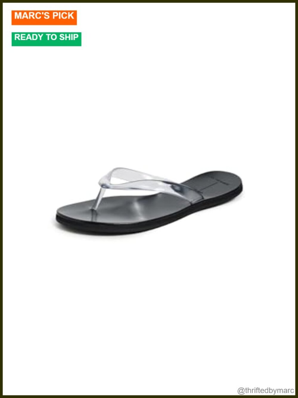 Clear PVC Jelly Sandals Flat Slingback Slip On Women's